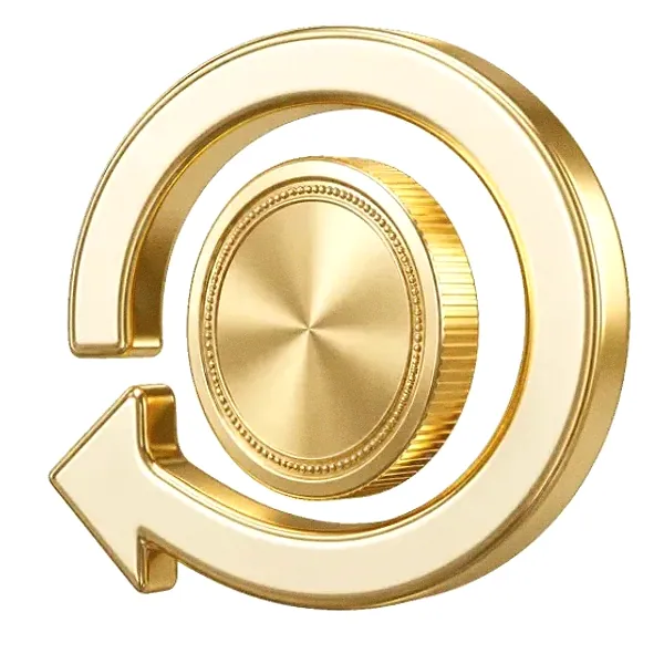 Coin with circular arrow — Mfortune