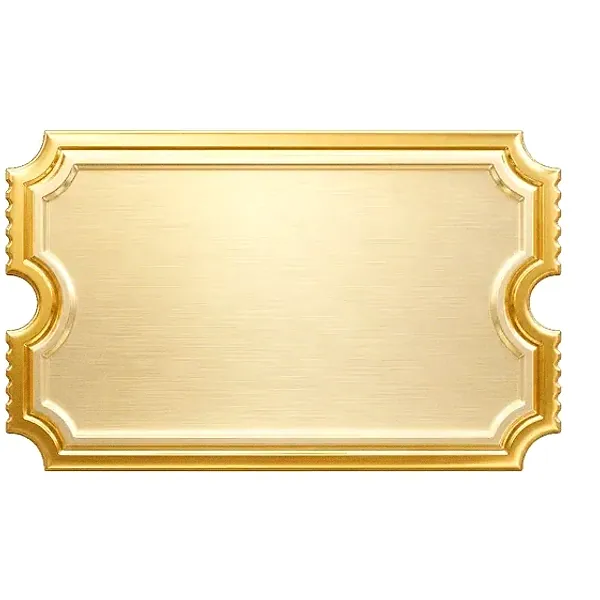 Blank ticket plaque — Mfortune