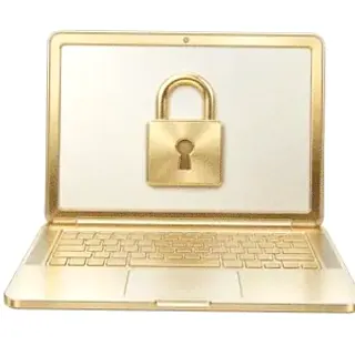 Laptop with padlock — Mfortune
