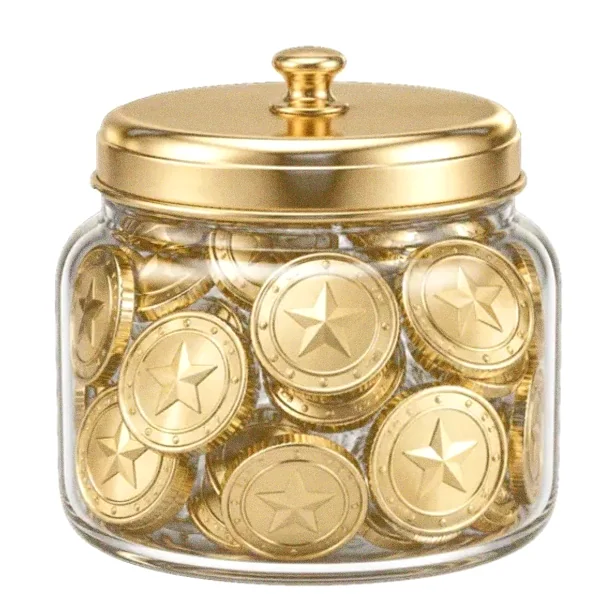 Coin-filled jar — Mfortune