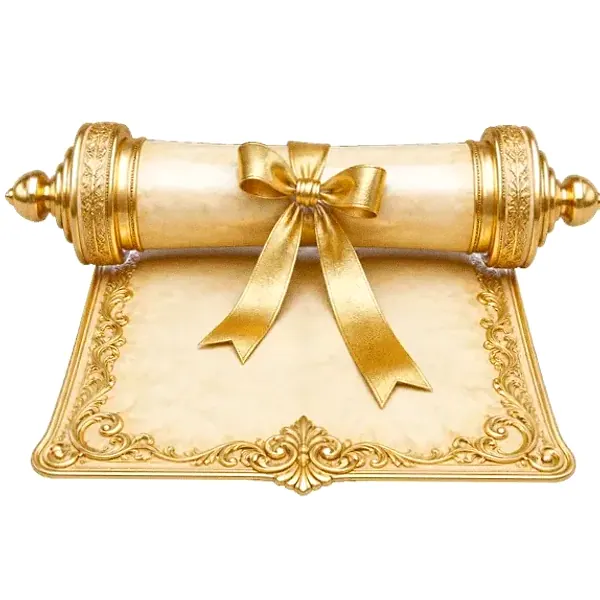 Decorated parchment scroll — Mfortune