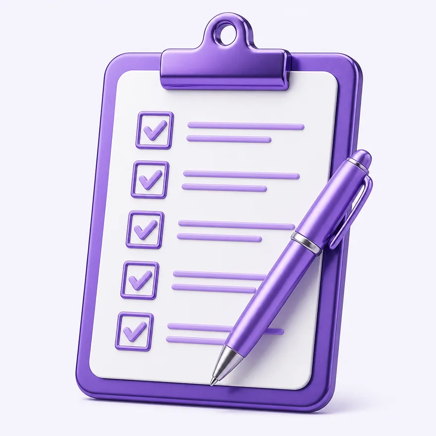 Clipboard checklist — Mfortune