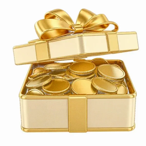 Gift box with coins — Mfortune